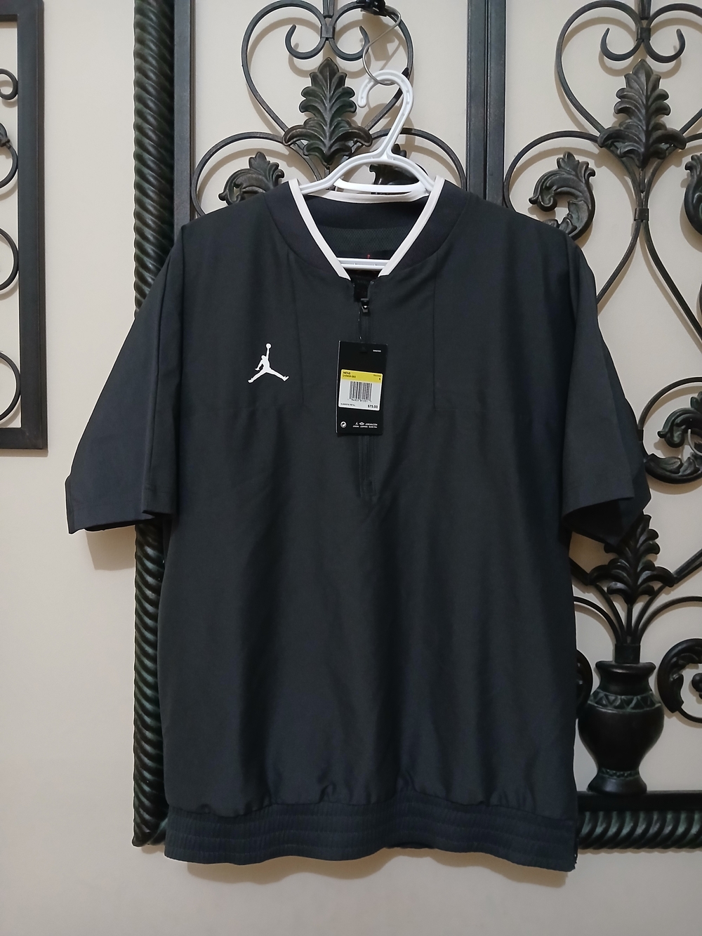 Jordan Coaches Shorts Sleeve 1/4 Zip Nylon Lightweight Jacket Size Small for Men